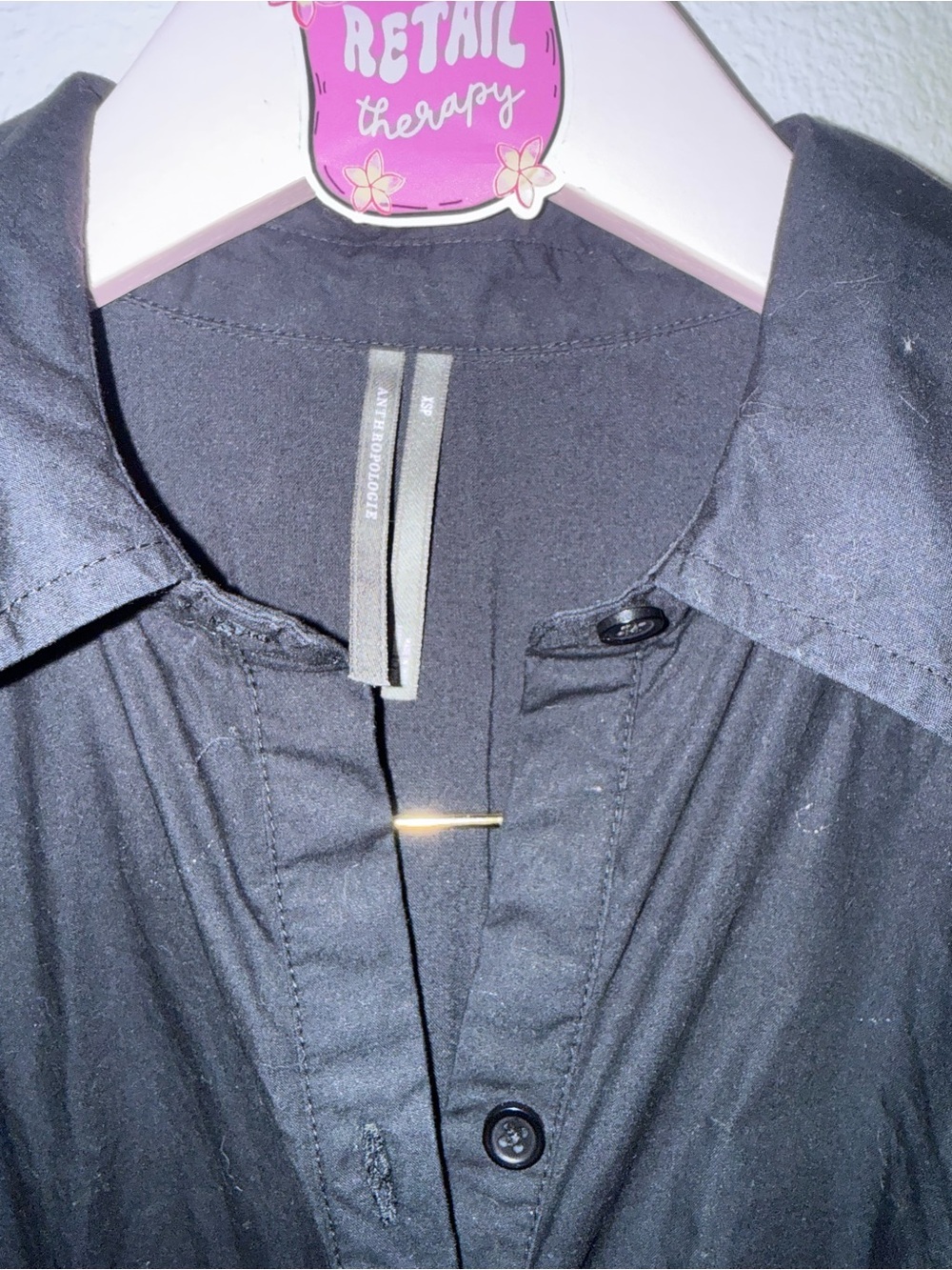 Anthropologie Pleated Shirting Wide-Leg Jumpsuit - Picture 6 of 7